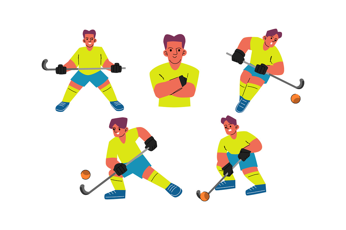 Character Hockey Man Vol 1 Doodle, a Sport Illustration by SLAB! Design (Photo 2 of 3)