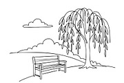 Spring landscape sketch, an Object Illustration by Sketching (Thumbnail 5 of 5)