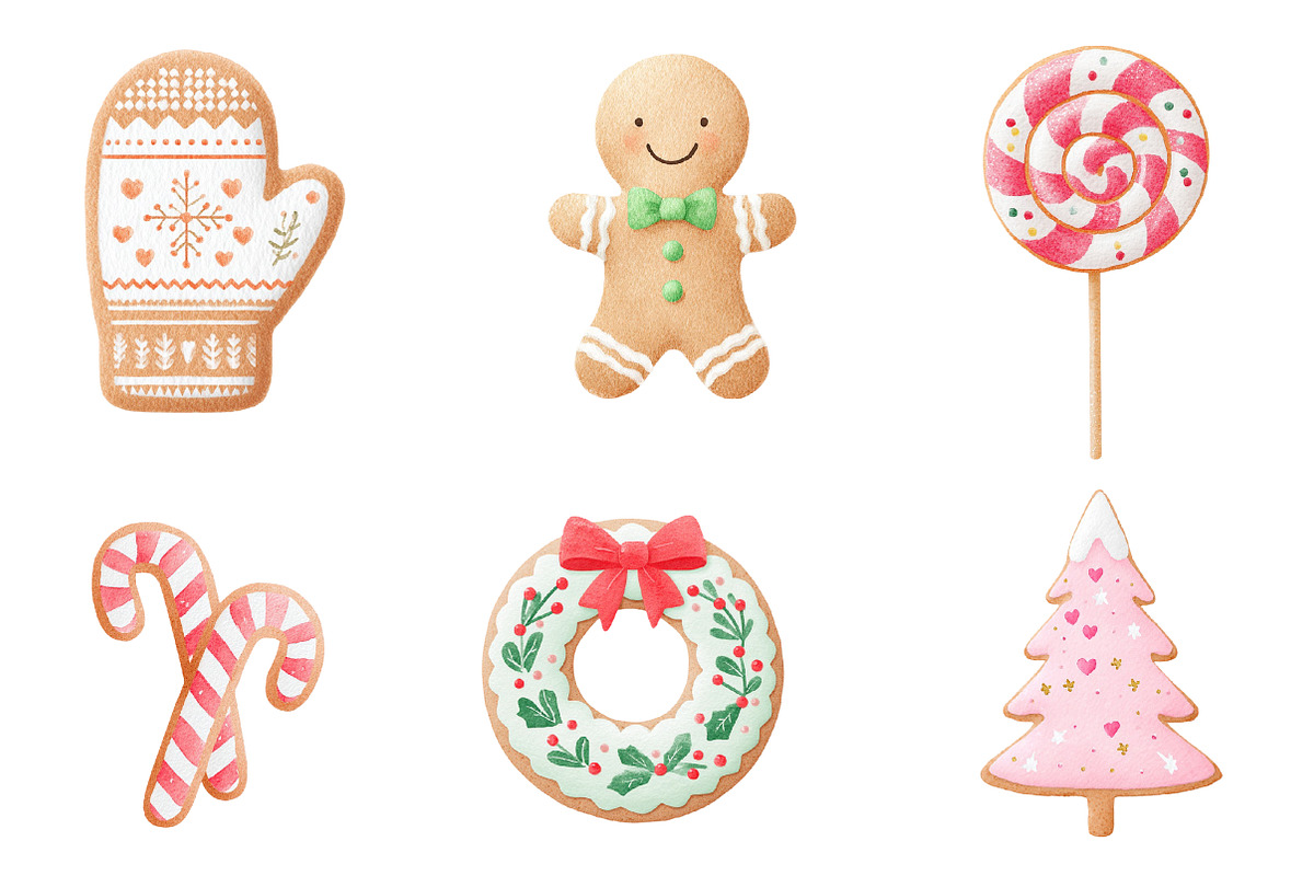 Christmas gingerbread png clip art, an Illustration by CreationArt (Photo 5 of 5)