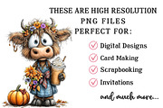 Whimsical Halloween Cow Clipart, a Seasonal Illustration by OK Design (Thumbnail 6 of 6)