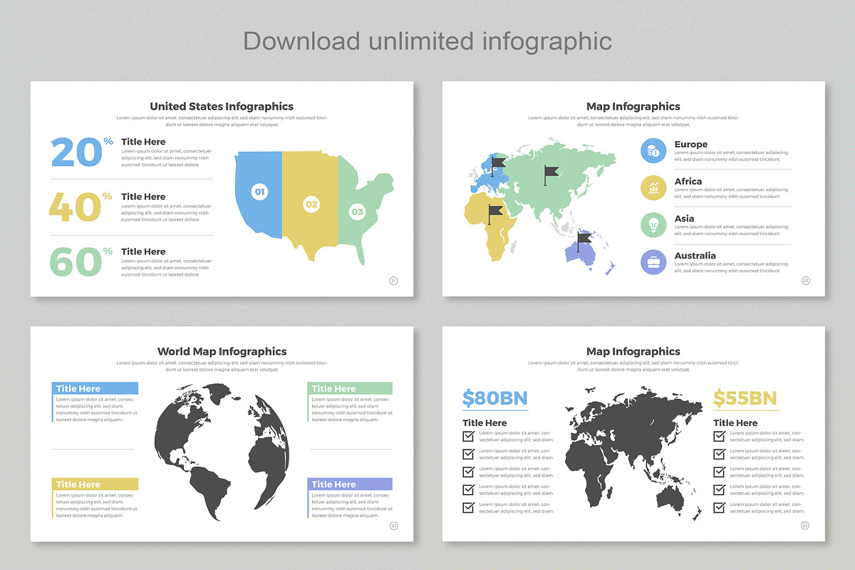Map Infographic Google Slide, a Presentation Template by Mighty-Slide (Photo 7 of 8)