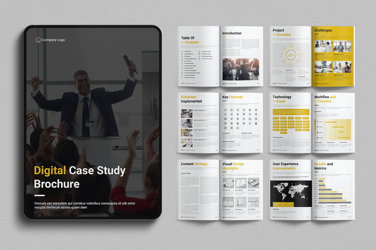 Digital Case Study Brochure Template, a Brochure Template by E-Type (Photo 1 of 7)