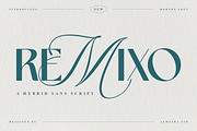 Remixo — Hybrid Sans Script, a Sans Serif Font by Almeera Std (Thumbnail 1 of 10)