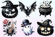 Black White Halloween Clipart, a Graphic by CitraGraphics (Thumbnail 3 of 4)