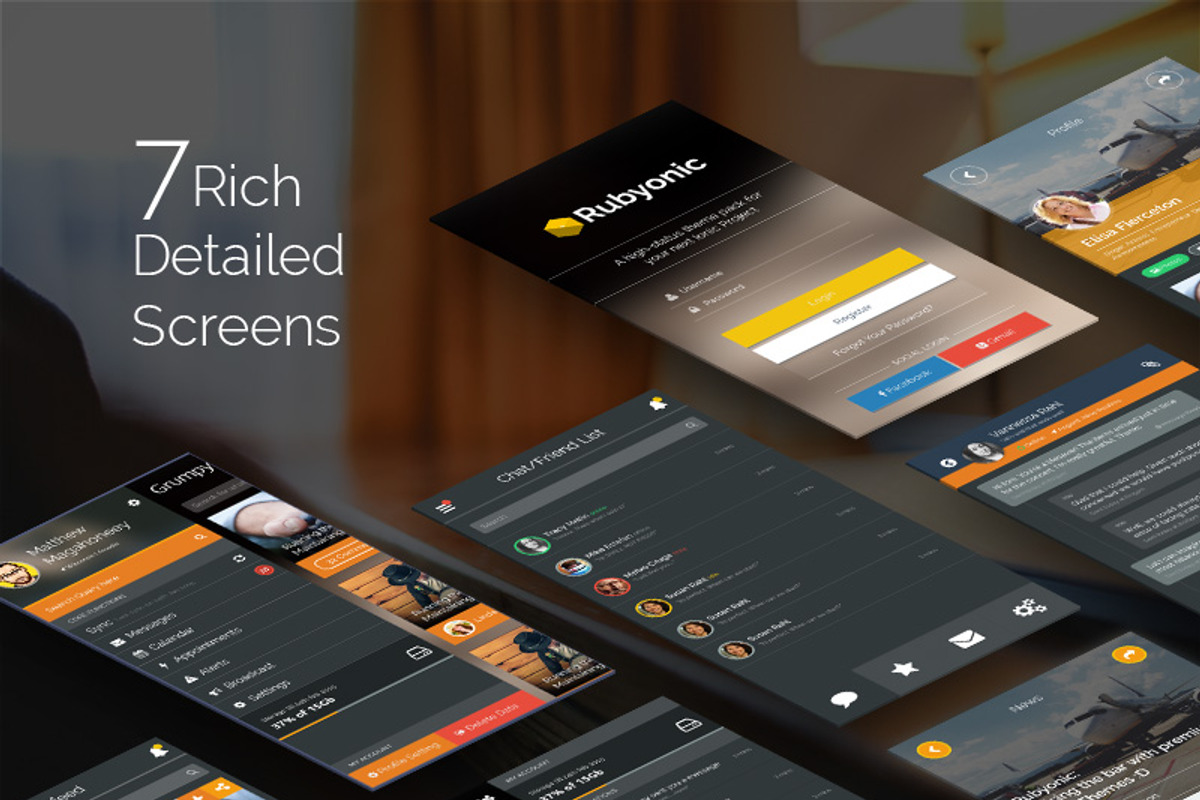 Rubyonic - Mobile PSD UI pack, a Graphic by Audacitus (Photo 2 of 5)