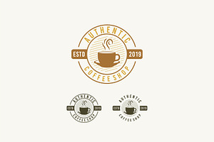 Badge Coffee Shop Logo Design