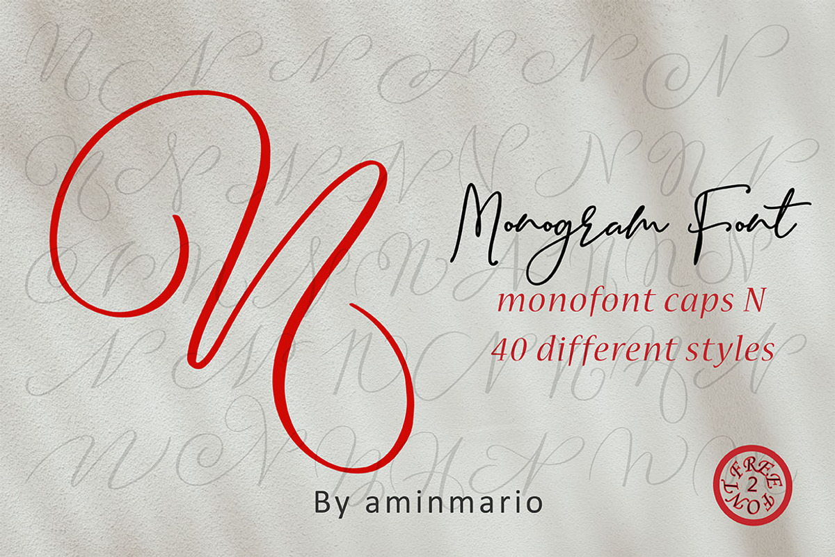 MONOGRAM N | Monofont caps N preview 6