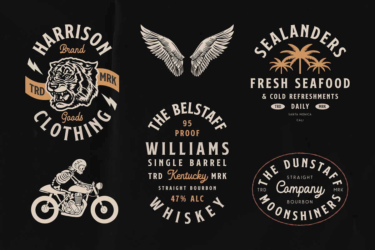 Old School Apparel Designs bundle, a Branding & Logo Template by Davide Bassu (Photo 4 of 15)