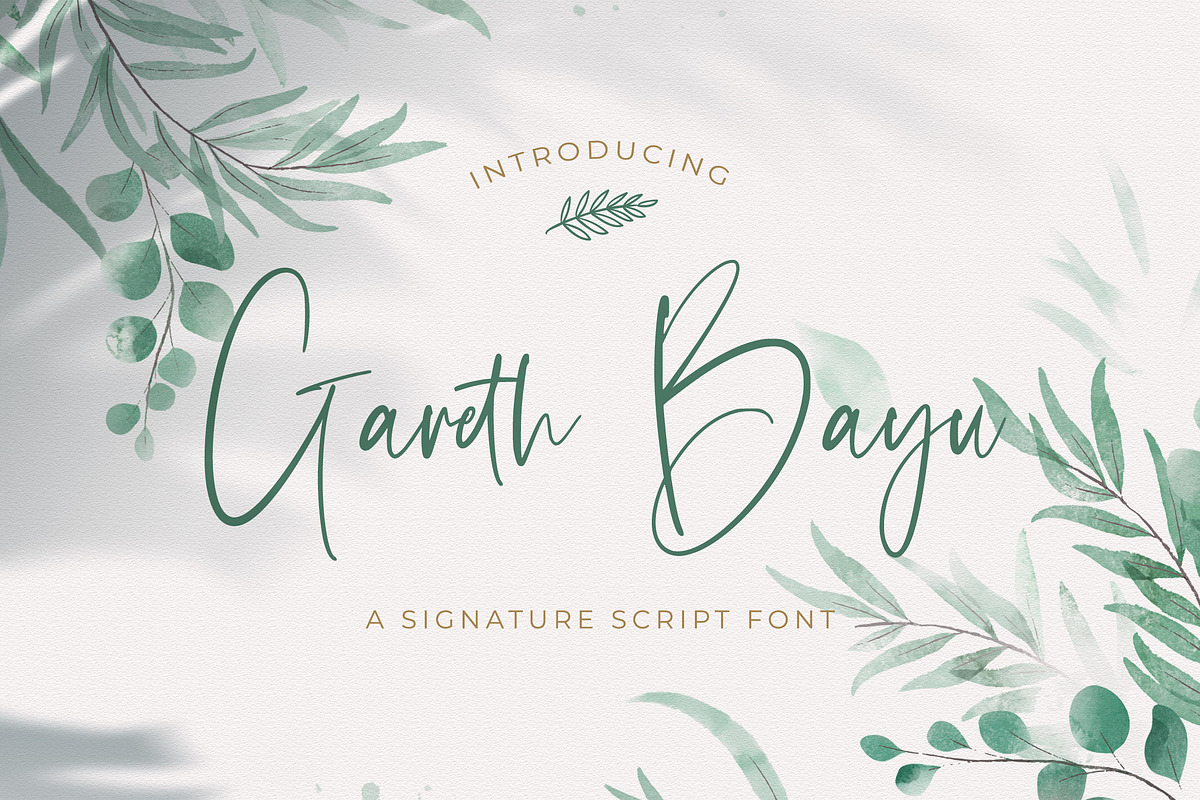 Gareth Bayu - Handwritten Font, a Script Font by StringLabs (Photo 1 of 10)