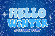 Hello Winter is a retro groovy font, a Handwritten Font by Brown Cupple (Thumbnail 1 of 7)