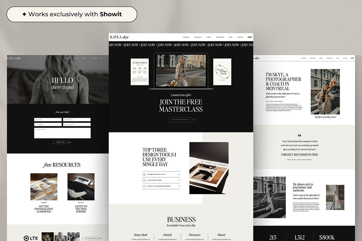 Showit website Template | Kayla Skye, a Websites & App Template by Superhero Design Co. (Photo 4 of 6)