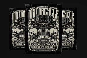 Motorcycle Club Event Flyer, a Flyer Template by Muhamad Iqbal hidayat