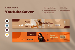 Daily Vlog Youtube Cover, a Social Media Template by Rahardi Creative