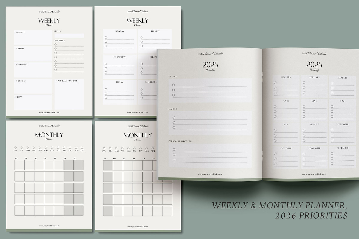 2026 Canva Planner & Calendar kit, a Magazine Template by 3.14&Co (Photo 5 of 10)
