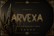 ARVEXA — Art Deco Inline Display, a Blackletter Font by idealistudio (Thumbnail 1 of 5)