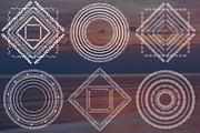 Set of round and square BOHO frames, a Decorative Illustration by SomStock (Thumbnail 6 of 14)