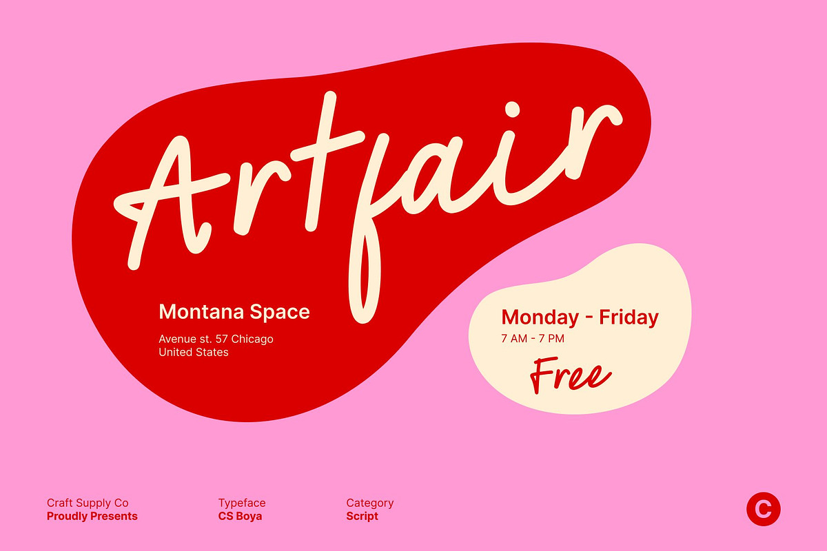 CS Boya – Monoline Script Font, a Script Font by Craft Supply Co. (Photo 3 of 8)