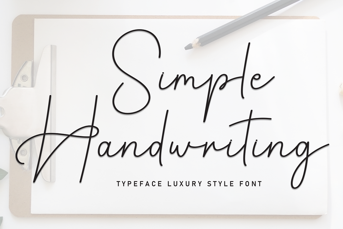 Simple Handwriting | Script Font, a Handwritten Font by Scratchones (Photo 1 of 8)