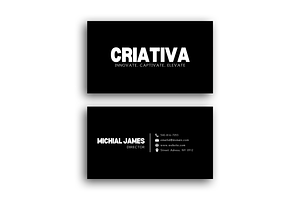 Clean Black Minimal Business Card, a Business Card Template by FakhiiDesigns