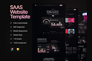 Hurix SaaS Website Template, an UI Kit Template by DjectStudio (Thumbnail 1 of 6)