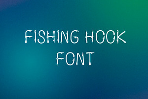 Fishing hook font