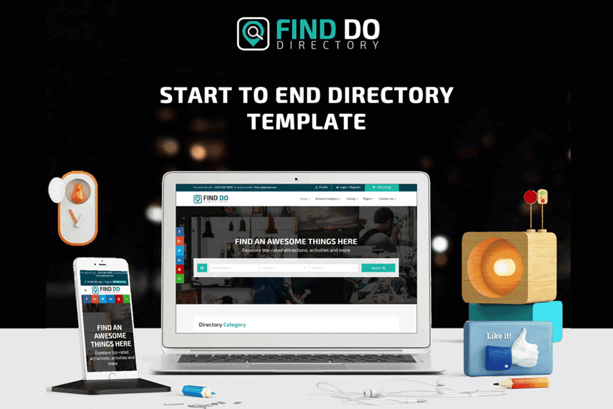 Find Do Multipurpose HTML5 Directory, a Bootstrap Template by Logicsforest