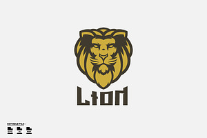 Lion mascot logo, a Branding & Logo Template by LOGTURNAL