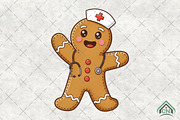 Gingerbread Christmas Nurse Doctor, an Illustration by Craft Nest (Thumbnail 1 of 6)