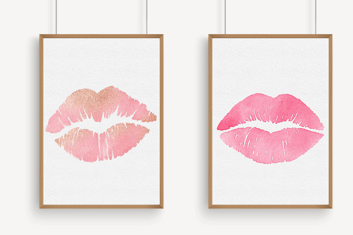 Lip Print Valentine Clipart Png, an Illustration by Libby Wishes (Photo 3 of 5)