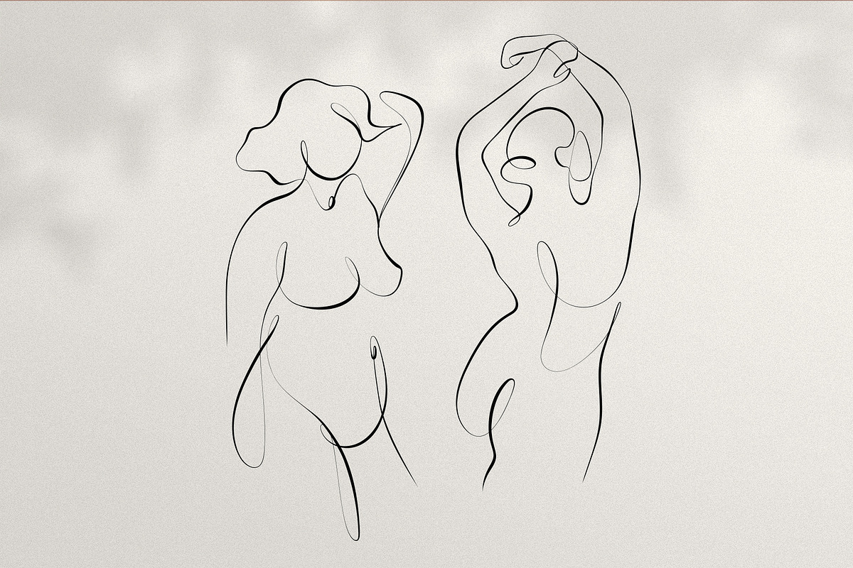 BODY - abstract one line art, an Illustration by Anna.Klets (Photo 6 of 11)