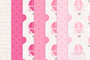 Shades of Pink Hot Air Balloons, an Illustration by Amanda Ilkov (Thumbnail 6 of 6)