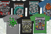 100 Cartoon Tshirt Designs Bundle #9, an Illustration by roach_graphic (Thumbnail 6 of 17)