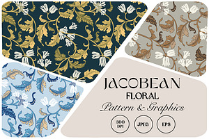 Ethnic Jacobean Floral Pattern