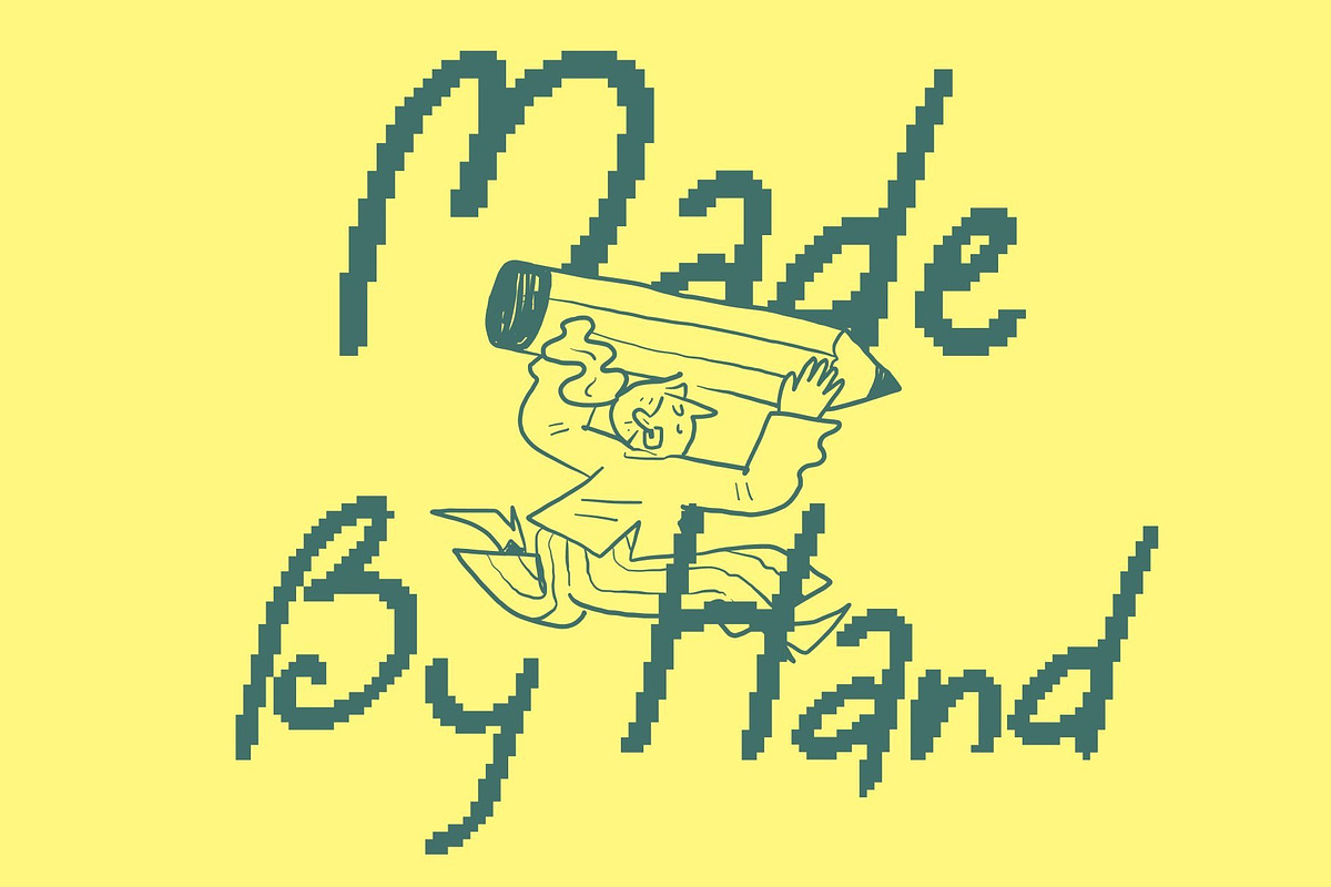 CS Darlene Pixel, a Handwritten Font by Craft Supply Co. (Photo 2 of 8)