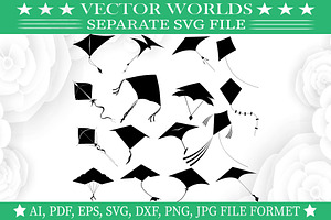 Flying Kite SVG, Flying Kite SVG, an Object Graphic by VectorWorlds