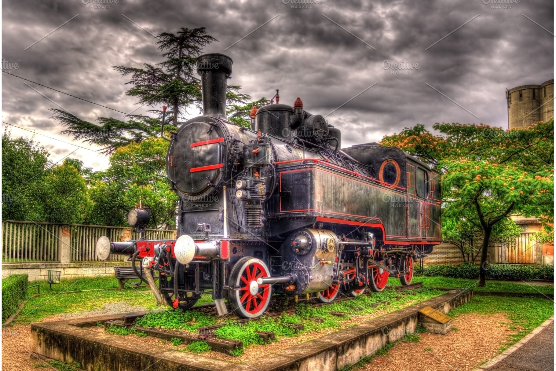 Steam locomotive - monument in Rijeka, Croatia, a Transportation Photo by Leonid Andronov