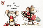 Beach Mouse PNG Clipart Watercolor, an Animal Illustration by Nicolle's Colorful Art (Thumbnail 1 of 3)