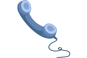 Phone handset vector icon telephone, an Object Illustration by vectorpointstudio