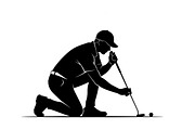 golfing swing silhouettes showcasing, an Illustration by Amazin_art (Thumbnail 22 of 31)