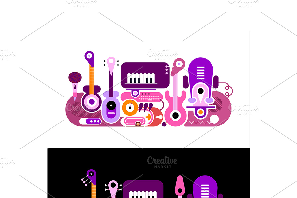 Abstract Musical Instruments, an Illustration by danjazzia (Photo 2 of 3)