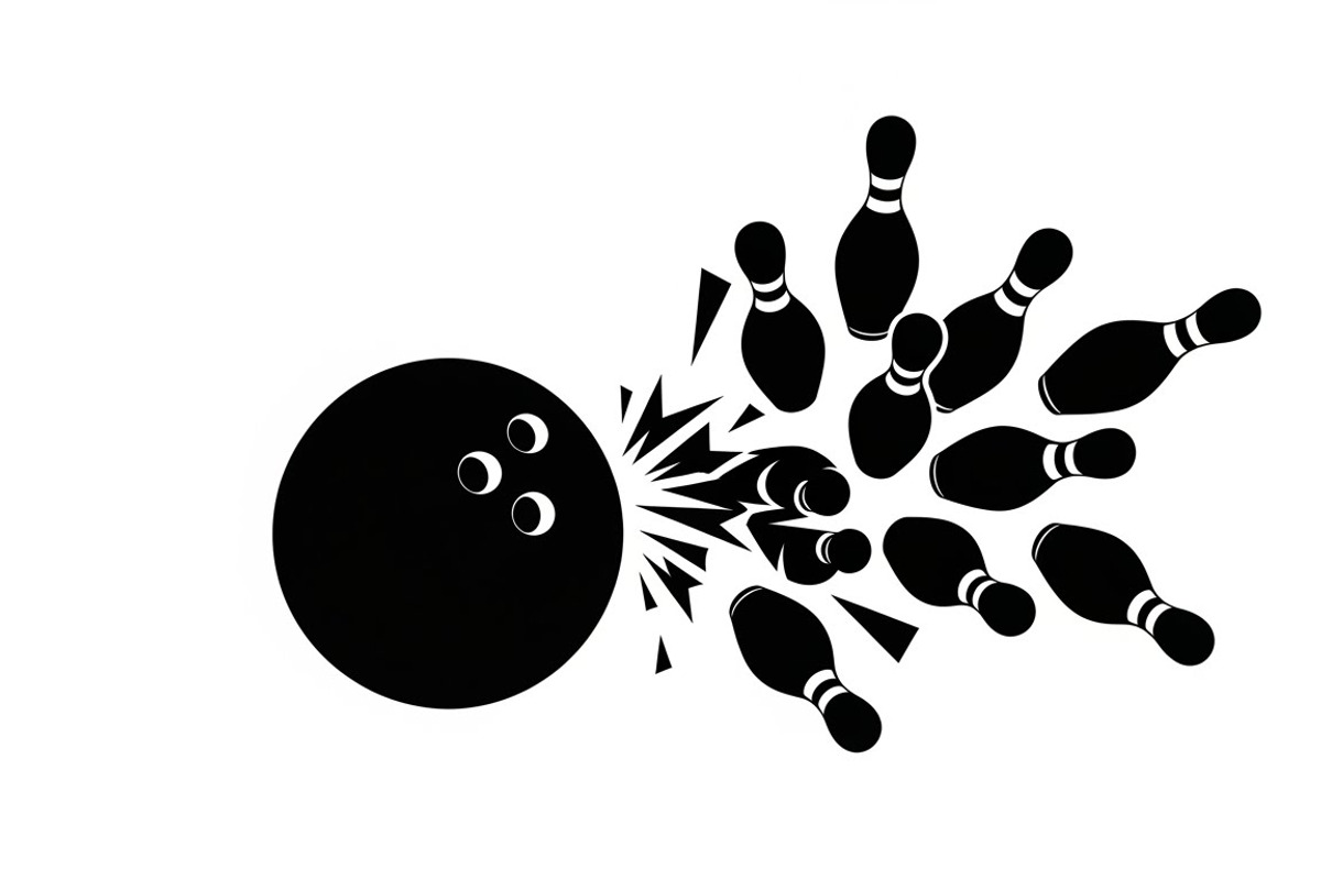 Dynamic bowling player silhouette, an Illustration by Amazin_art (Photo 3 of 31)