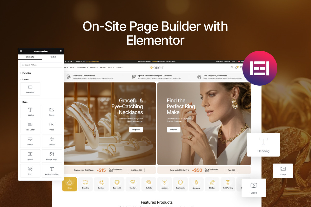 Olight - Jewelry Store WordPress, a WordPress Template by Opal Wordpress Theme (Photo 3 of 7)