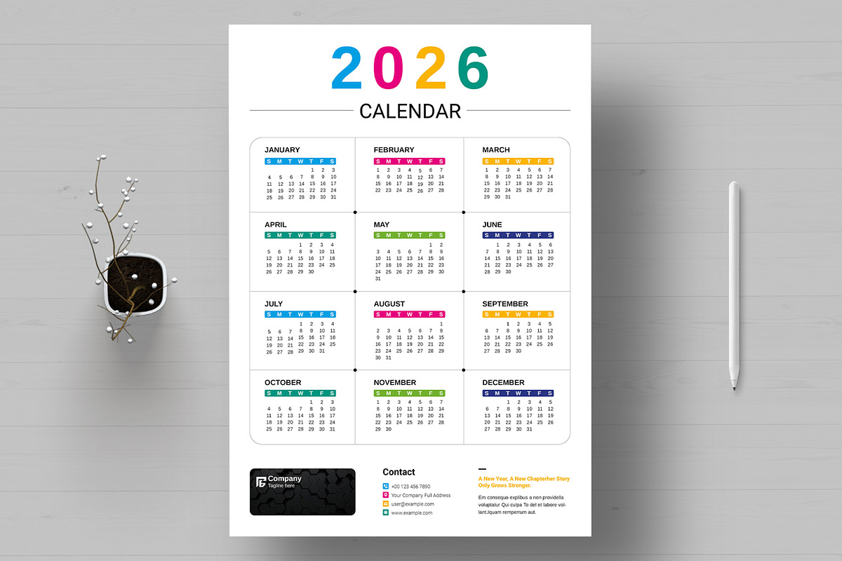Calendar 2026 Layout Template