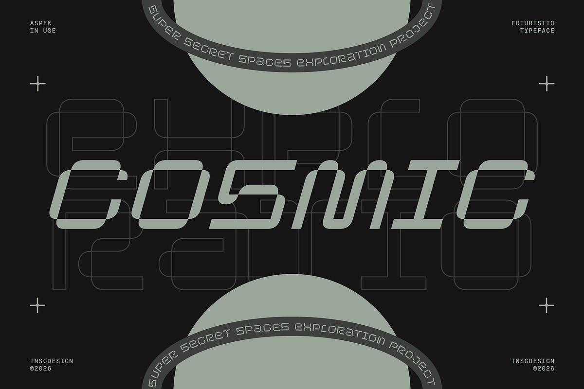 Aspek - Futuristic Display Sans, a Sans Serif Font by The Native Saint Club (Photo 10 of 16)