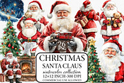Christmas Santa Claus Watercolor, an Illustration by Libby Wishes (Thumbnail 1 of 7)