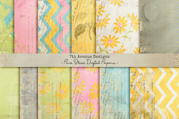 Pure Bliss Digital Papers