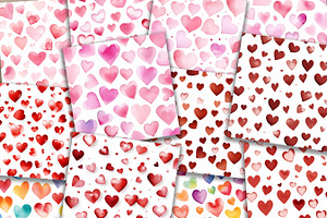 Valentine Heart Digital Paper Pack