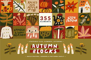 Autumn Blocks Fall Elements Clipart