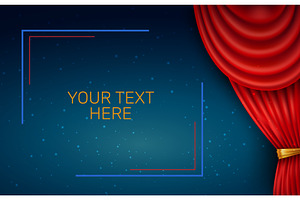 Your text here. Beautiful red stage, a Texture Illustration by Vectorbuum