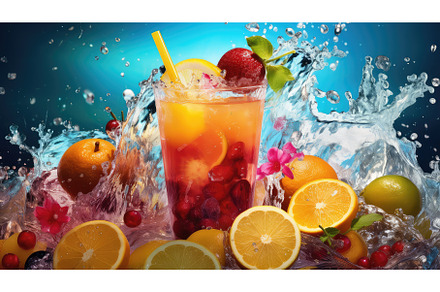 cocktail water soda drink tropical, a Food & Drink Photo by pikepicture